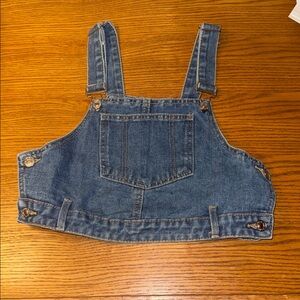 Denim Crop Top with Adjustable Straps